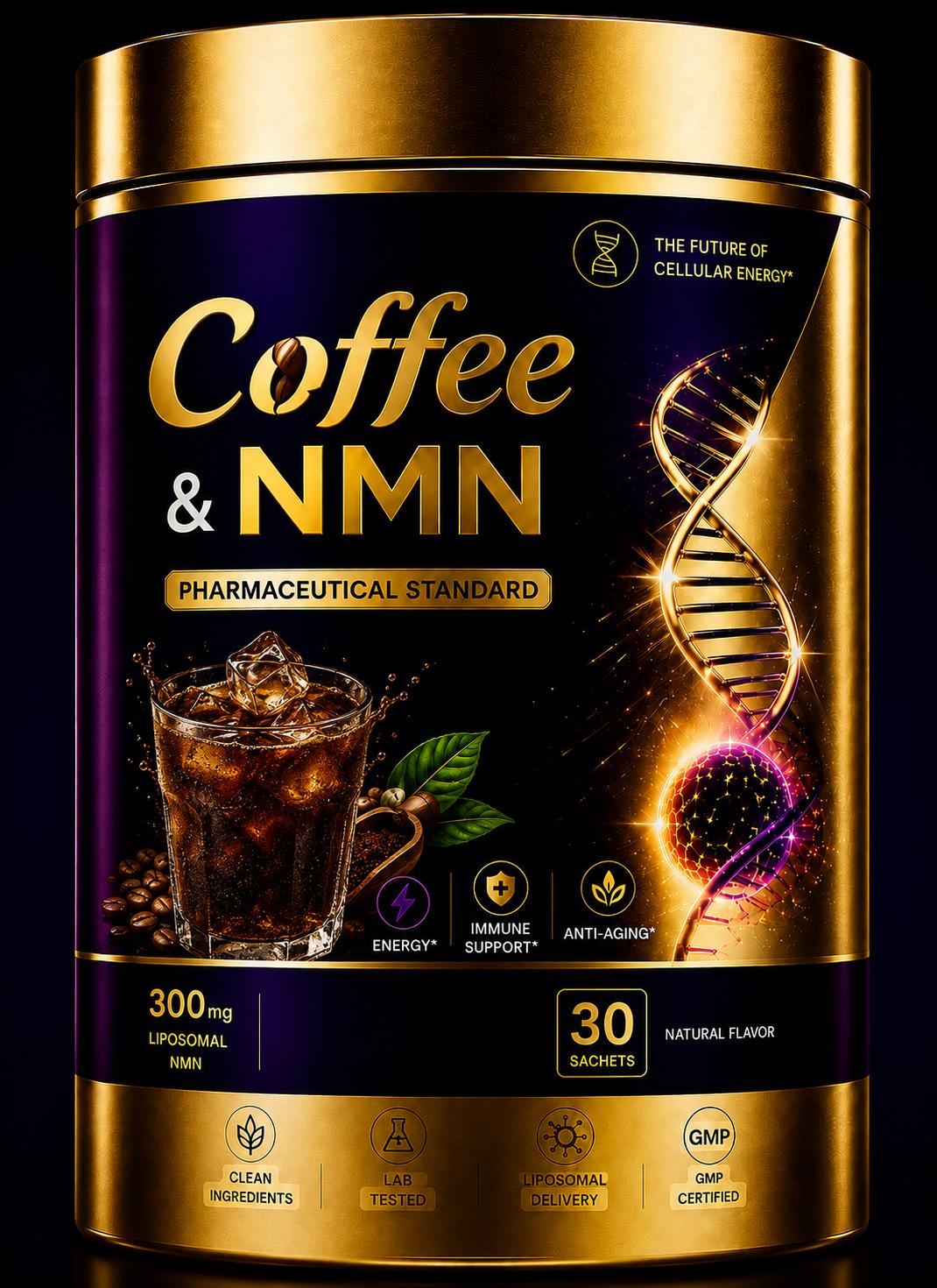 Coffee and NMN pharmaceutical standard premium product canister